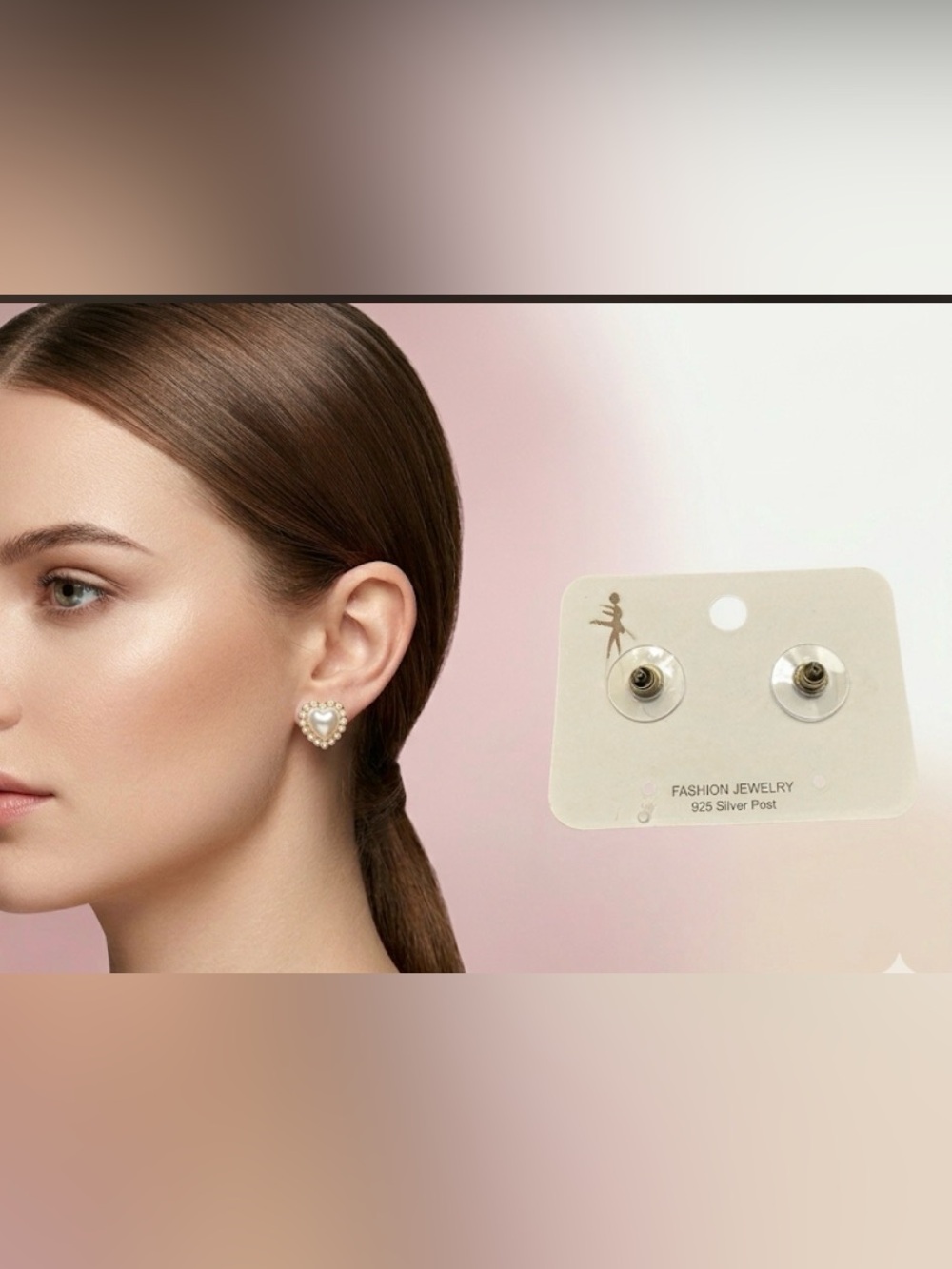 Pearl Heart Stud Earrings — So Cute & Feminine!